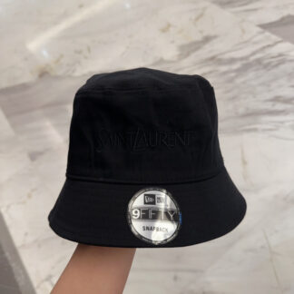 Saint Laurent lettering embroidered bucket hat