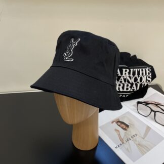 Saint Laurent lettering embroidered bucket hat