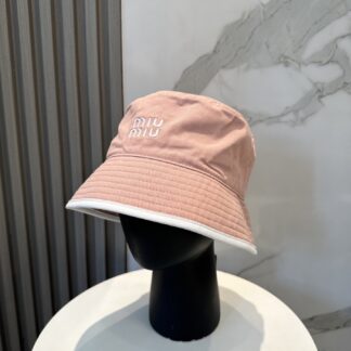 Miu Miu simple embroidered bucket hat