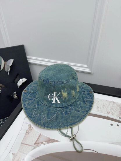 Calvin Kleinf spring and summer denim outdoor fisherman hat unisex