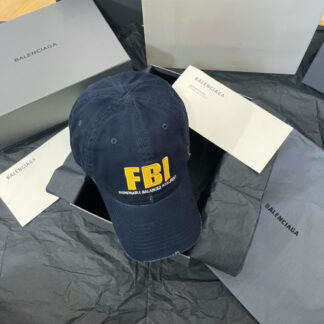 Balenciaga new fbi letter embroidered baseball cap