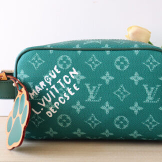 Louis Vuitton amier graphite canvas vanity bag