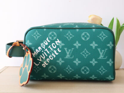 Louis Vuitton amier graphite canvas vanity bag