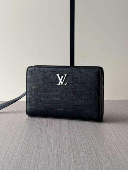 Louis Vuitton LV combination lock clutch bag