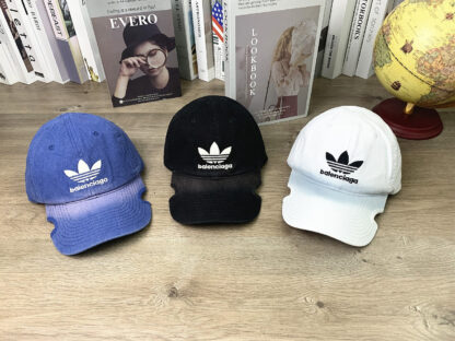 Balenciaga embroidered letters soft top washed distressed personalized baseball cap