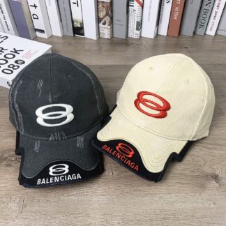 Balenciaga new washed double circle letter embroidered baseball cap