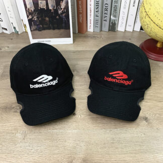 Balenciaga classic soft top washed notched distressed baseball cap