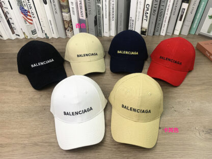 Balenciaga classic letter embroidered soft top versatile cap