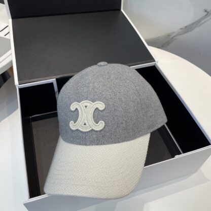 Celine autumn and winter new C letter embroidered wool baseball cap