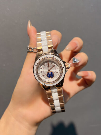 Chanel diamond-set ceramic watch