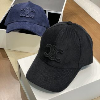 Celine autumn and winter logo corduroy baseball cap