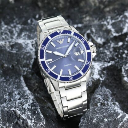 Armani simple atmospheric quartz steel strap men's watch