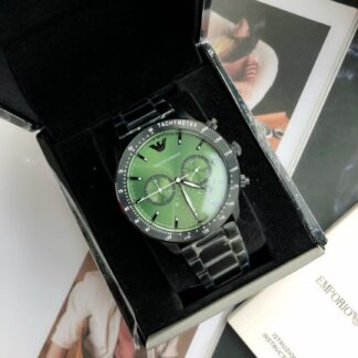 Armani Business Casual European and American Simple Atmospheric Quartz Steel Band Men's Watch