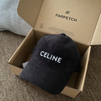 Celine autumn and winter logo corduroy baseball cap