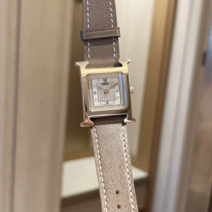 Hermes Square Dial Simple Quartz Watch