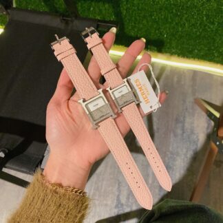 Hermes Square Dial Fine Diamond-Set Quartz Watch