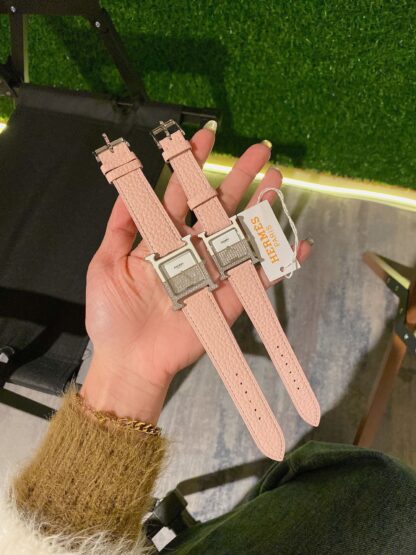 Hermes Square Dial Fine Diamond-Set Quartz Watch