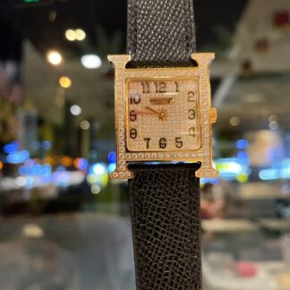 Hermes square dial exquisite diamond temperament watch