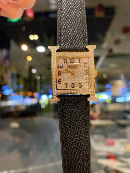 Hermes square dial exquisite diamond temperament watch