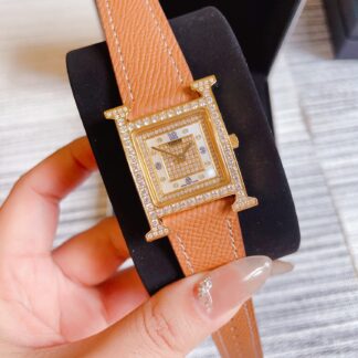 Hermes square dial quartz watch