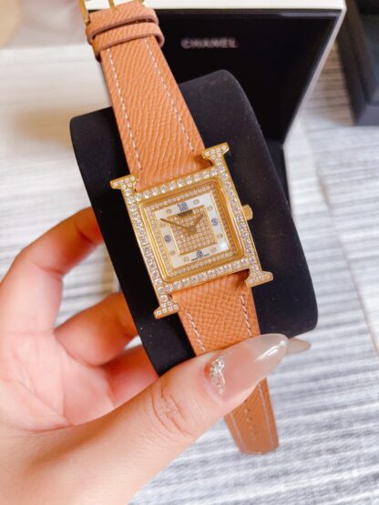 Hermes square dial quartz watch