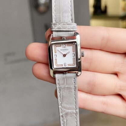 Hermes Square Dial Diamond Quartz Watch