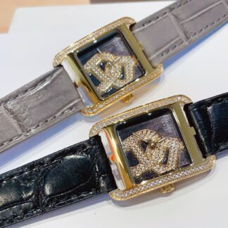 Hermes Square Dial Diamond Quartz Watch