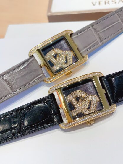 Hermes Square Dial Diamond Quartz Watch