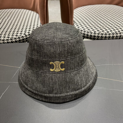 Celine women's autumn and winter elegant bow bucket hat