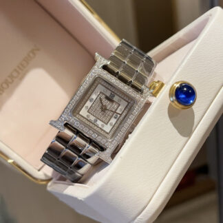 Hermes Gypsophila Square Dial Elegant Watch