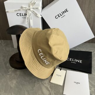 Celine Embroidered Lightweight Bucket Hat