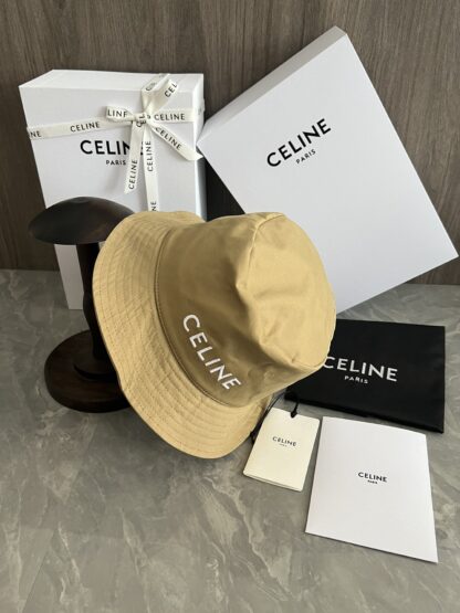 Celine Embroidered Lightweight Bucket Hat