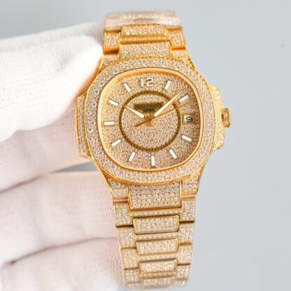 Patek Philippe 7118 Women's Nautilus Full Diamond T-Brick Double Limited Edition Watch