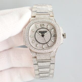Patek Philippe 7118 Women's Nautilus Full Diamond T-Brick Double Limited Edition Watch