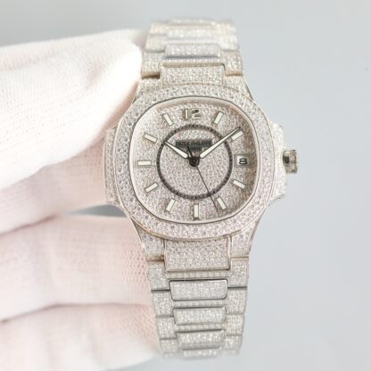 Patek Philippe 7118 Women's Nautilus Full Diamond T-Brick Double Limited Edition Watch
