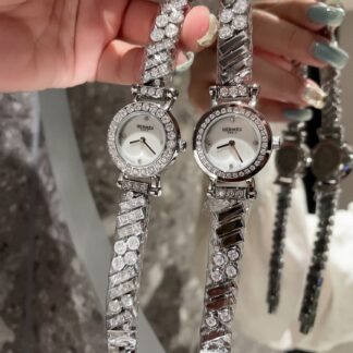Hermes Rose Gold and Diamond Watch