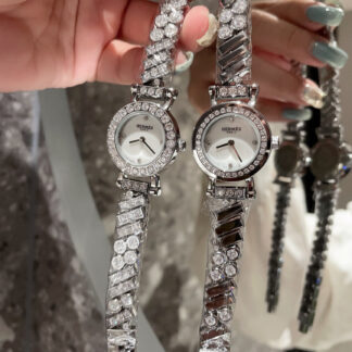 Hermes Rose Gold and Diamond Watch