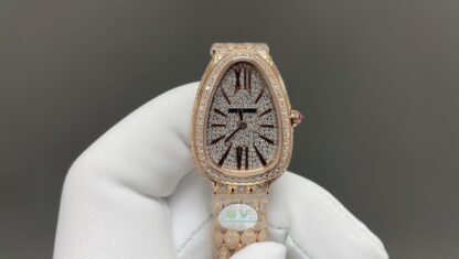 Bulgari Gilded Snake Shadow White Shell Watch