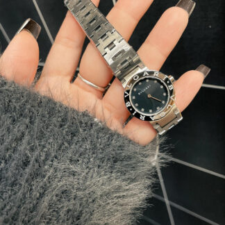 Bulgari Black and Silver Classic Watch