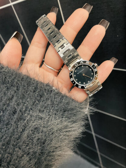 Bulgari Black and Silver Classic Watch