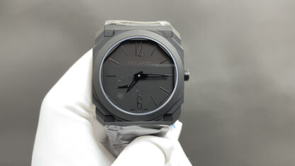Bulgari matte black ultra-thin mechanical watch