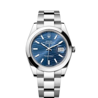 Rolex 41mm Datejust White Case Bevel Bezel Three Beads Strap