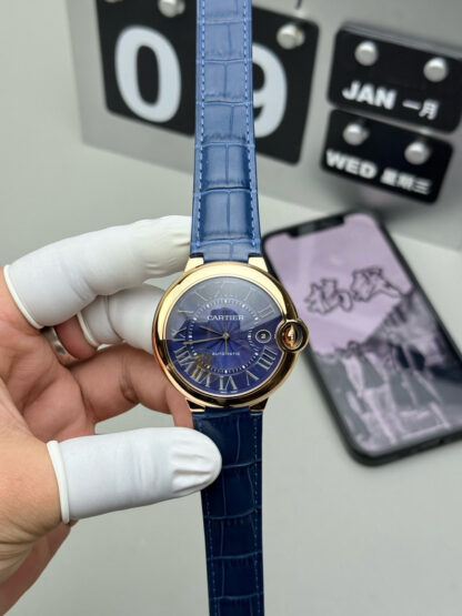 Cartier Blue Balloon Rose Gold Mechanical Watch