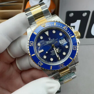 The size of the Rolex Intergold and Blue Submariner is 40mm