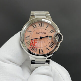 Cartier Blue Balloon Pink Face Ladies Mechanical Watch