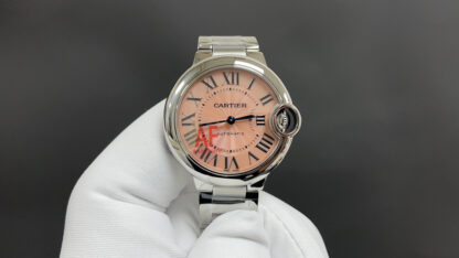 Cartier Blue Balloon Pink Face Ladies Mechanical Watch