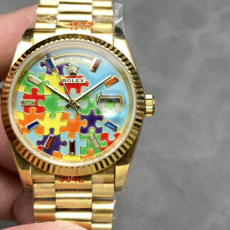 Rolex Oyster Perpetual Day-Date with Mosaic enamel dial