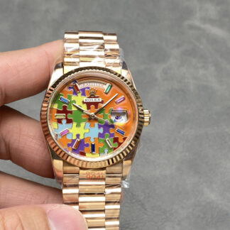 Rolex Oyster Perpetual Day-Date with Mosaic enamel dial