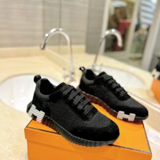 Hermès classic black couple breathable casual sports shoes