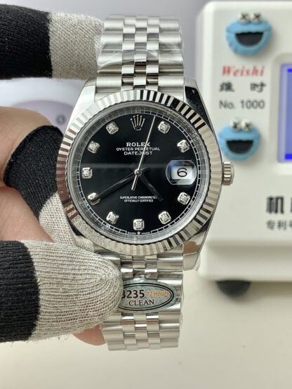 Rolex Black Diamond Datejust 3235 movement